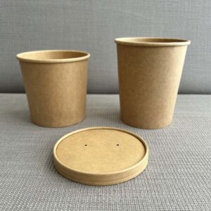 Tapa biodegradable para tarrina 26oz 32oz compostable - Empaque Verde Ecuador