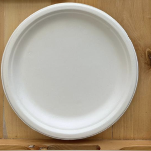 Plato llano 6 pulgadas biodegradable de bagazo de caña compostable - Empaque Verde