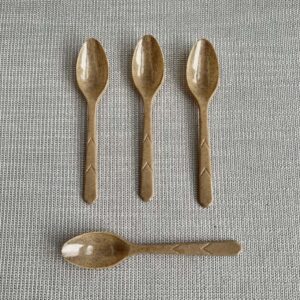 Cuchara de fibra vegetal biodegradable compostable para delivery - Empaque Verde
