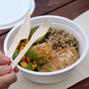 Bowl 32oz 950ml biodegradable de bagazo de caña para sopas - Empaque Verde