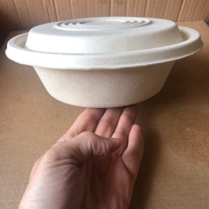 Bowl grande 32oz 1 litro biodegradable de bagazo de caña - Empaque Verde Ecuador